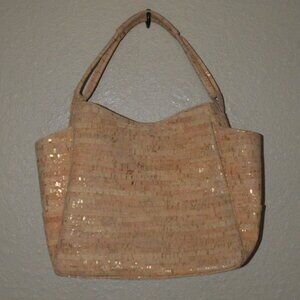Lisa Barfield Large Cork Gold Detail Tote Shoulder Handbag